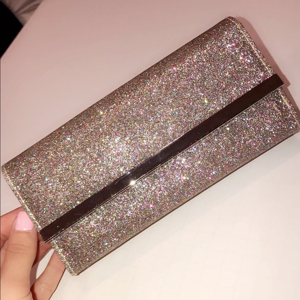 Iridescent Silver Clutch